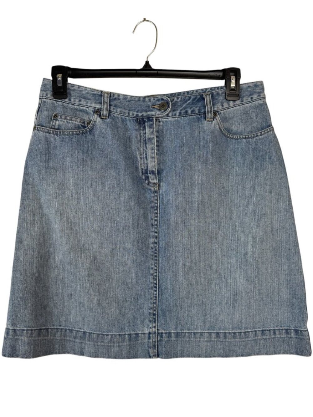 Talbots Vintage Denim Jeans Skirt Women's Size 12 Light Wash 100% Cotton Y2K 90s